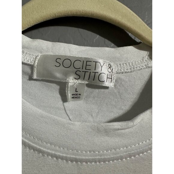 Society & Stitch Girls Big Sur Tee Size L NWT - Picture 3 of 5